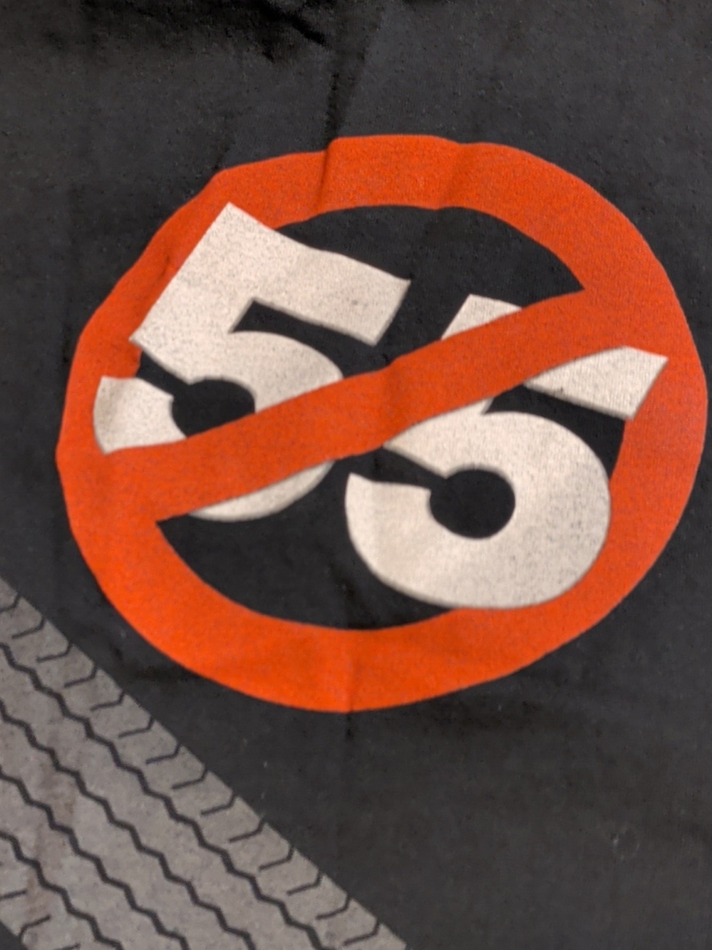 Gildan Black Tee with Red Rocker Sammy Hagar I cant drive 55 Graphic